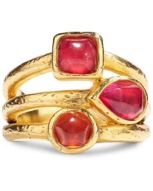 Goossens Ring Mit Cabochons - Pink