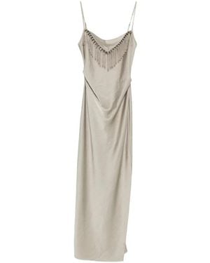 Nanushka Rachana Fringe Slip Midi Dress - White