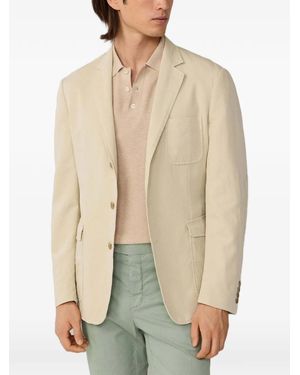 Hackett Patch-Pocket Single-Breasted Blazer - Natural