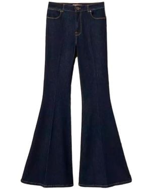 Twinset Belt-Loop Flared Jeans - Blue
