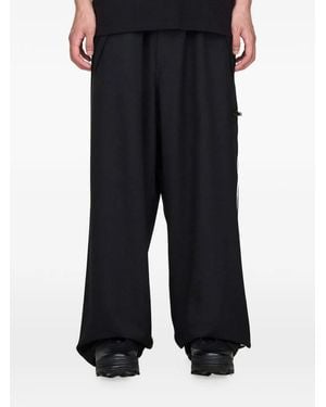 Y-3 Side-Stripe Loose Trousers - Black