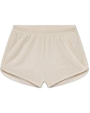 ÉTERNE Cotton Track Shorts - Natural