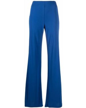 Alberta Ferretti High-Waist Straight Pants - Blue