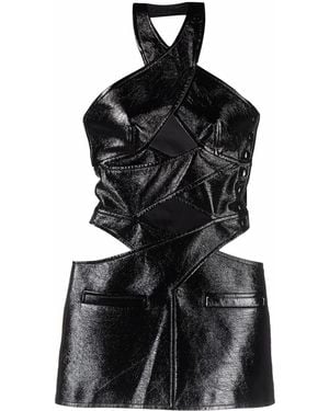 Courreges Cut-Out Mini Dress - Black
