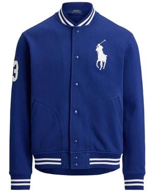 Polo Ralph Lauren Fleece Baseball Jacket - Blue