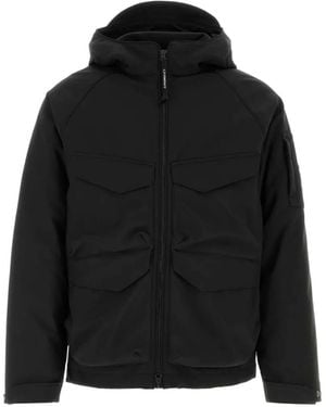 C.P. Company C.P. Shell-R Padded Hooded Lens Jacket - Black