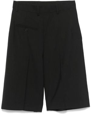 MM6 by Maison Margiela Virgin Wool Shorts - Black