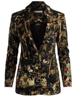 Alice + Olivia Blazer Breann Con Ricamo - Nero