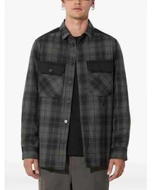 Neil Barrett Check-pattern Shirt Jacket - Black