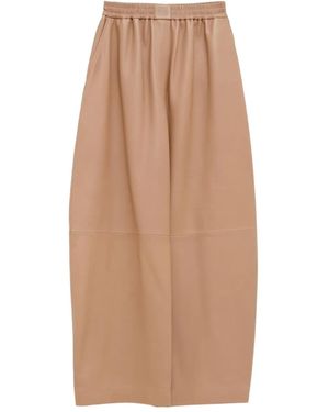Loewe Leather Trousers - Brown