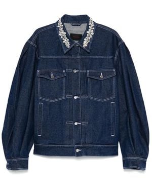 Simone Rocha Giacca Denim Con Decorazione - Blu