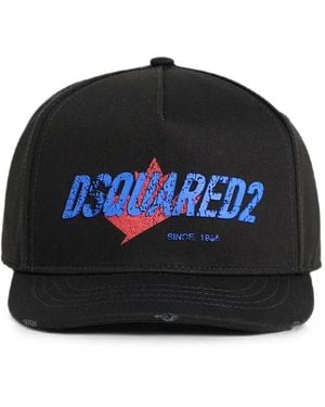 DSquared² Logo-Embroidered Baseball Cap - Black