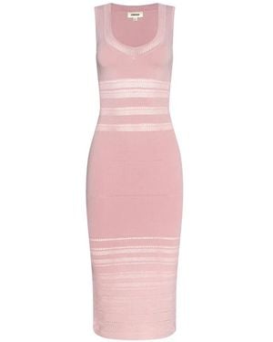 L'Agence Taren Pointelle-Knit Dress - Pink