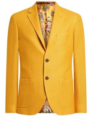 Etro Cotton Jersey Blazer - Yellow
