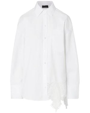 Liu Jo Poplin Shirt With Lace - White