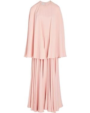 Giambattista Valli Pleated Cape Evening Dress - Pink