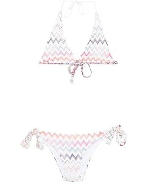 Missoni ジグザグモチーフ ビキニ - ホワイト