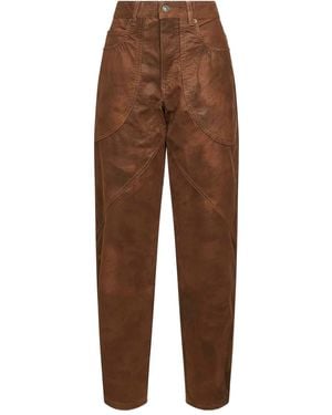 Isabel Marant Five-Pocket-Hose mit Prägung - Braun