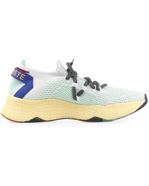 Lacoste Court-Drive Knit Lace-Up Trainers - Blue