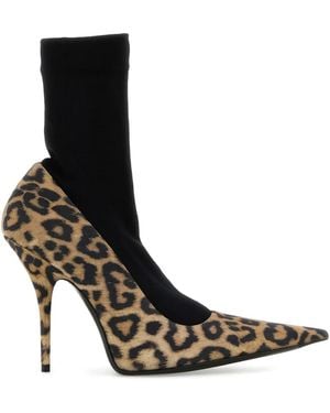 Balenciaga 110Mm Avenue Sock Pumps - Brown