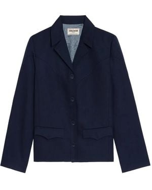 Zadig & Voltaire Button-Fastening Blazer - Blue