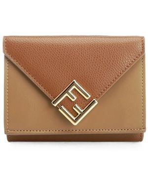 Fendi Ff Diamonds Wallet - Brown