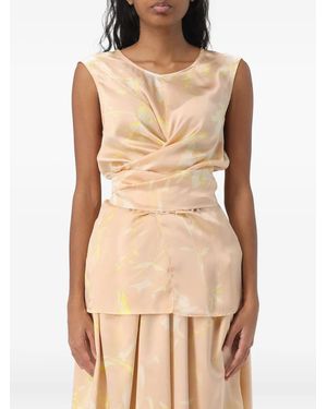 Fabiana Filippi Tie-Fastening Sleeveless Top - Natural