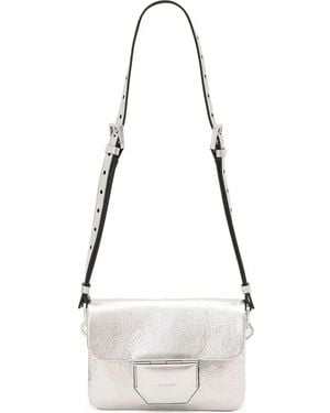 AllSaints Jupiter メタリック ショルダーバッグ - ホワイト