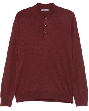 Corneliani Long-Sleeve Polo Shirt - Red