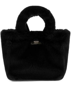 Herno Faux-Fur Tote Bag - Black
