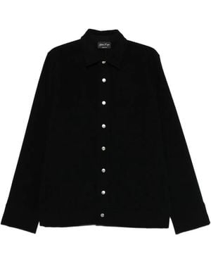 Andrea Ya'aqov Button-Up Cashmere Shirt Jacket - Black