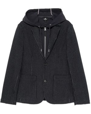 Mackage Pinstriped Hooded Blazer - Black