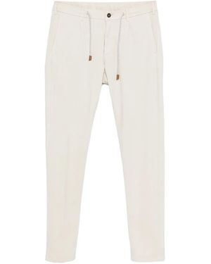 Eleventy Drawstring-Waist Trousers - White