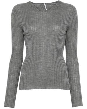 Liviana Conti Lara Ribbed Sweater - Grey