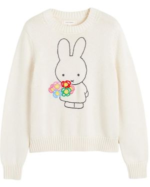 Chinti & Parker Miffy Embroidered Jumper - White