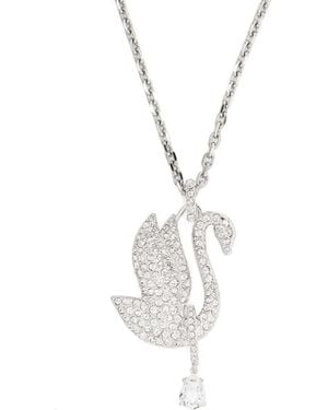 Swarovski Swan Pendant ネックレス - ホワイト