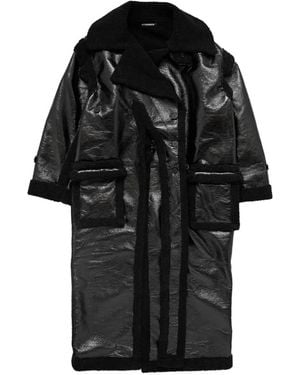 OTTOLINGER Oversized Shearling Coat - Black