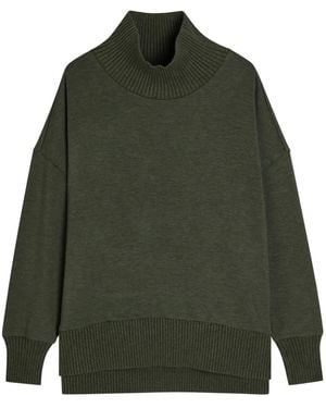 Varley Barker Ribbed High-Neck Jumper - Green