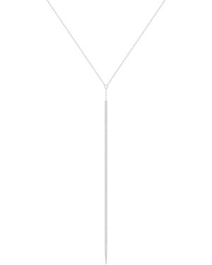 SOLO for Diamonds Diamond-Embellished Drop Necklace - White