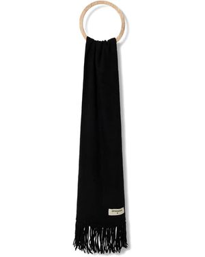 Patrizia Pepe Fringed Scarf - Black