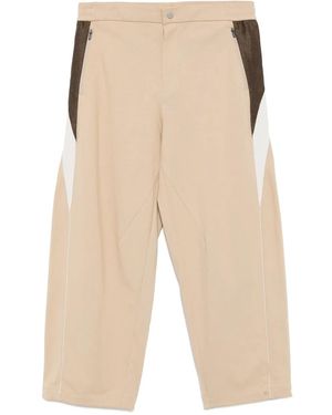 CROQUIS Side-Striped Knitted Pants - Natural