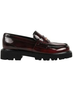 KARL LAGERFELD Lowell Leather Loafers - Black