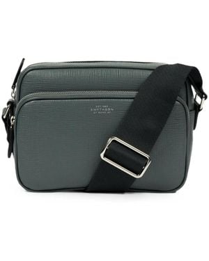Smythson Double-Zip Shoulder Bag - Black