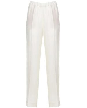 Fabiana Filippi Elasticated-Waist Tapered Trousers - White