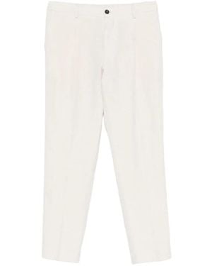 Entre Amis Pleated-Detail Trousers - White