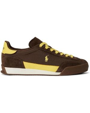 Polo Ralph Lauren Logo Lace-Up Trainers - Brown