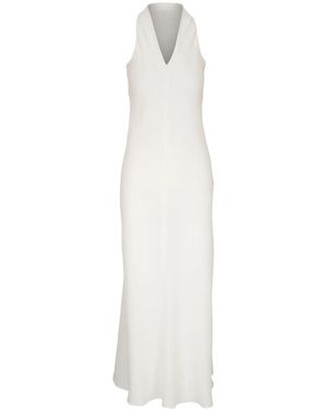 Peter Cohen V-Neck Sleeveless Maxi Dress - White