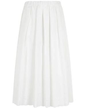 Weekend by Maxmara Pio Skirt With Flowers - White