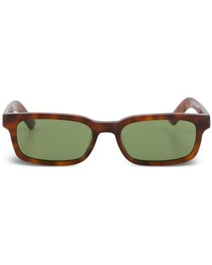 Retrosuperfuture Gesto Havana Diversa Rectangle-Frame Sunglasses - Green
