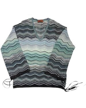 Missoni T-Shirt À Motif De Chevrons - Gray